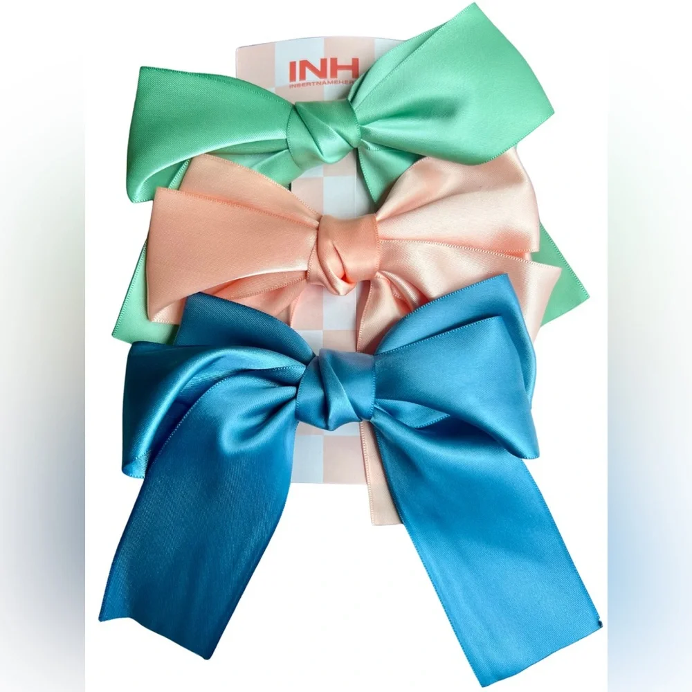 🆕“INSERT BIG BOW HERE” limited edition satin bow 3 pack by Insert Name Here 🎀